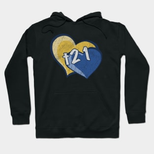 T21 Trisomy 21 Heart Hoodie